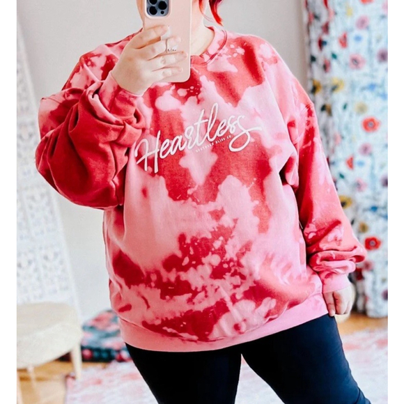 Southern Bliss Heartless Red Bleached Sweatshirt 3X - Picture 2 of 2